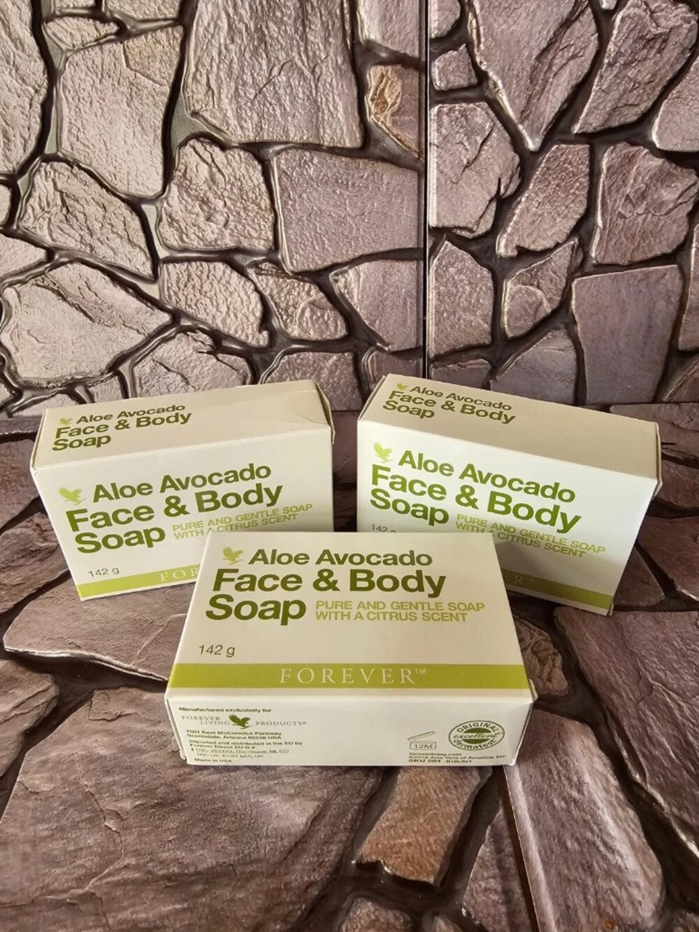 Forever Aloe Avocado Face & Body Soap, Pack of 3